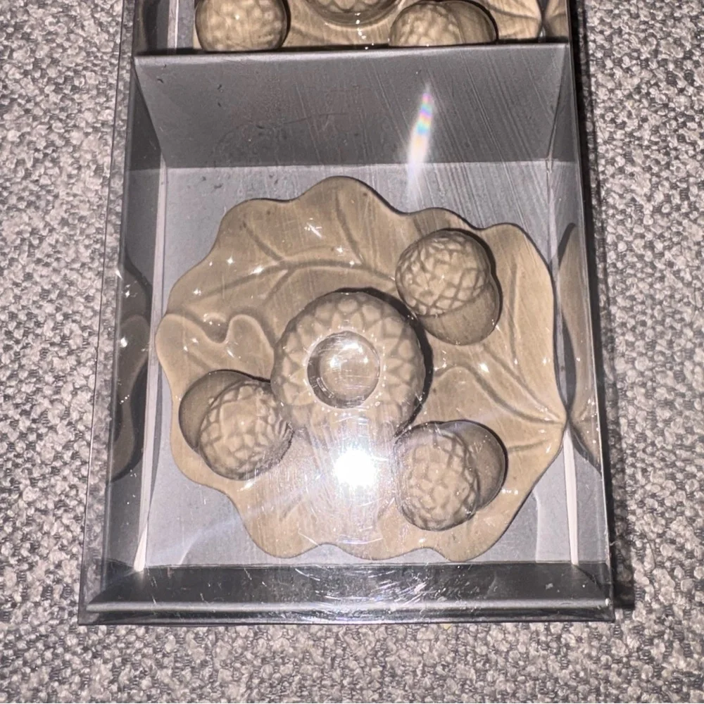 WILLIAMS-SONOMA ACORN TINY TAPER HOLDERS 🍁